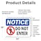 Signmission Do Not Enter OSHA Notice Sign, Vinyl Decal, 24in W x 18in L, 2PK OS-2PACK-NS-D-1824-L-15437 - alternate 5